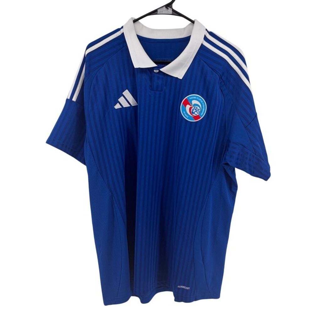 Adidas Jersey Mens XL Royal Blue RC Strasbourg Ligue 1 Soccer Football Kit